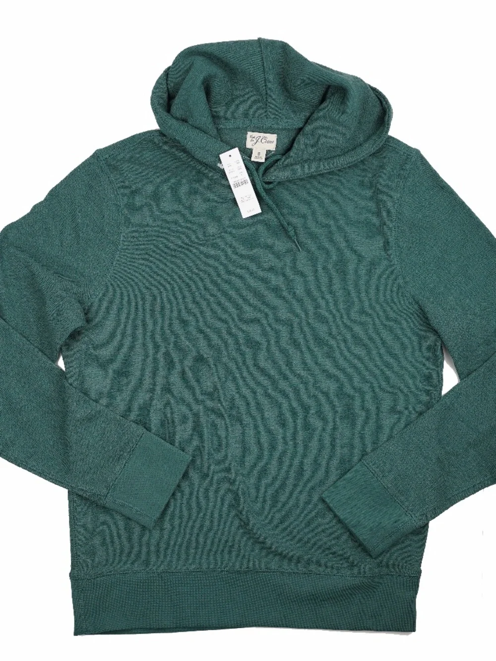 New J.CREW Size Mens S Textured Hooded Sweater-Tee in Green $69 BZ311